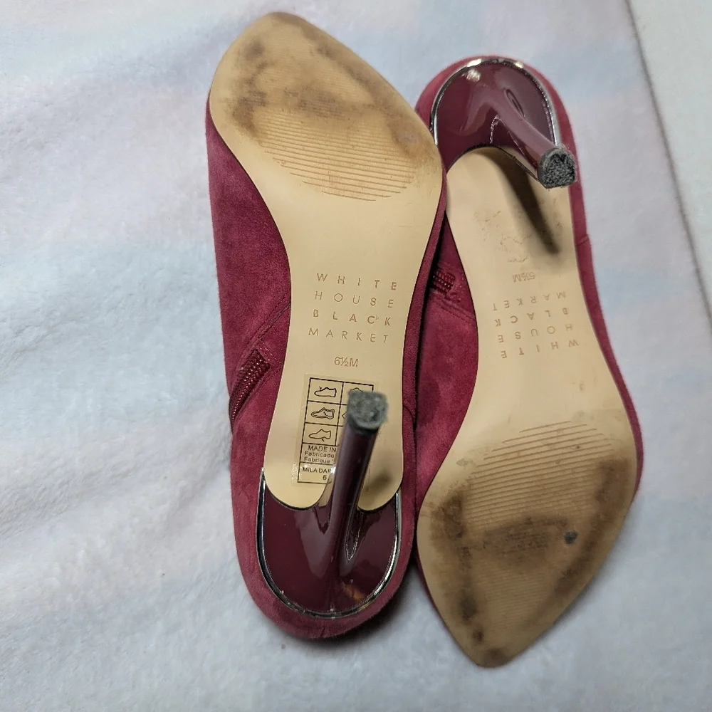 WHBM SUEDE BOOTIES, size 6.5